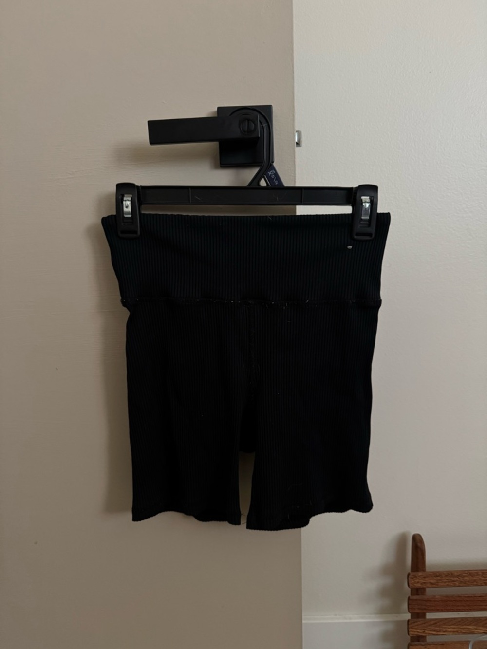Forever 21 Black Ribbed High-Waist Bike Shorts